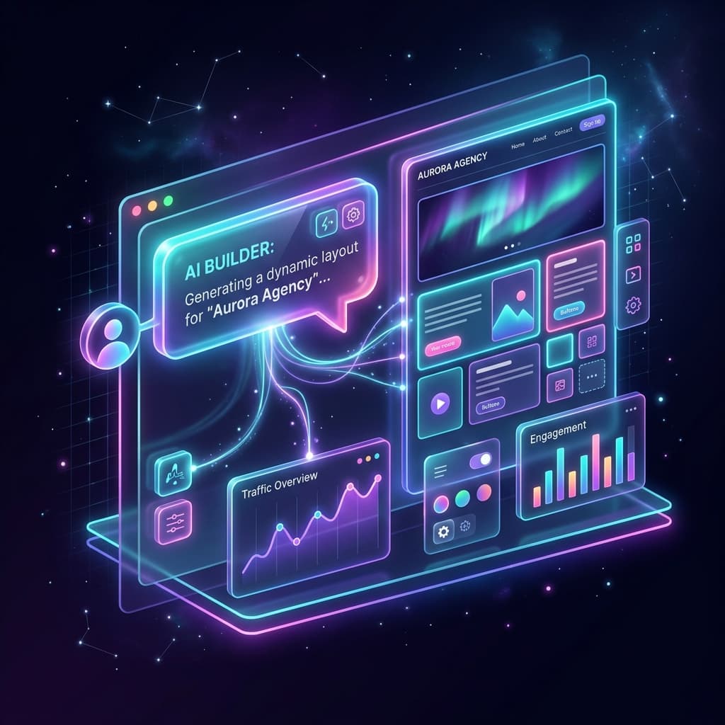 AI Website Builder Illustration